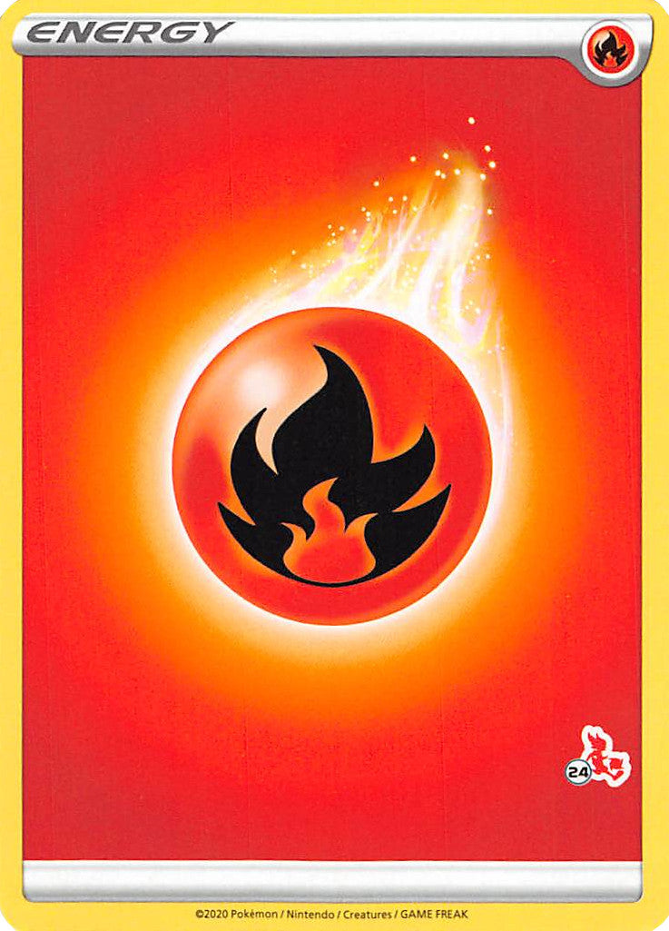 Fire Energy (Cinderace Stamp #24) [Battle Academy 2022] | Eastridge Sports Cards & Games