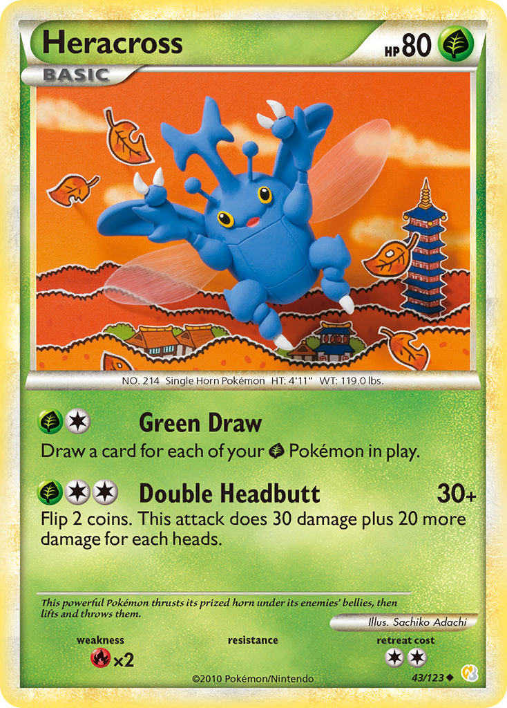 Heracross (43/123) [HeartGold & SoulSilver: Base Set] | Eastridge Sports Cards & Games