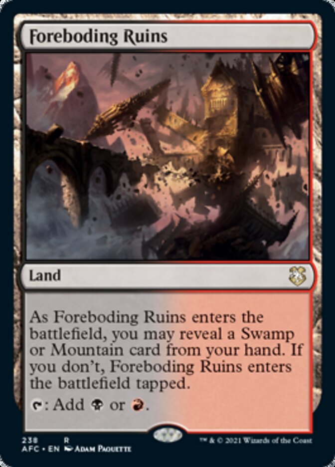 Foreboding Ruins [Dungeons & Dragons: Adventures in the Forgotten Realms Commander] | Eastridge Sports Cards & Games
