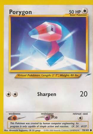 Porygon (78/105) [Neo Destiny Unlimited] | Eastridge Sports Cards & Games