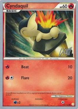Cyndaquil (61/123) (Reshiphlosion - Christopher Kan) [World Championships 2011] | Eastridge Sports Cards & Games