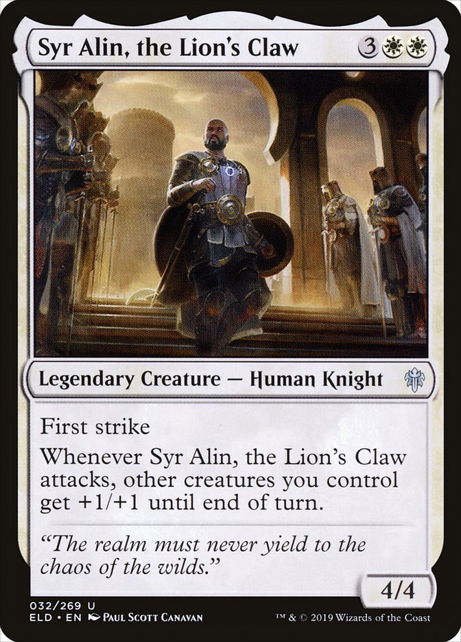 Syr Alin, the Lion's Claw [Throne of Eldraine] | Eastridge Sports Cards & Games