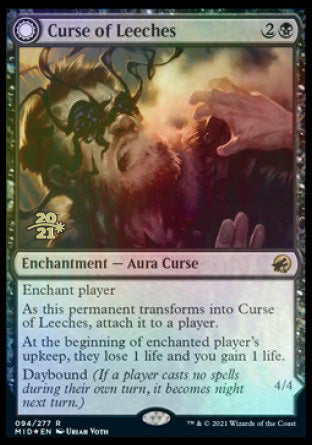 Curse of Leeches // Leeching Lurker [Innistrad: Midnight Hunt Prerelease Promos] | Eastridge Sports Cards & Games