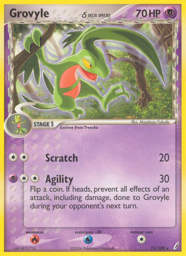 Grovyle(19/100) (Delta Species) [EX: Crystal Guardians] | Eastridge Sports Cards & Games