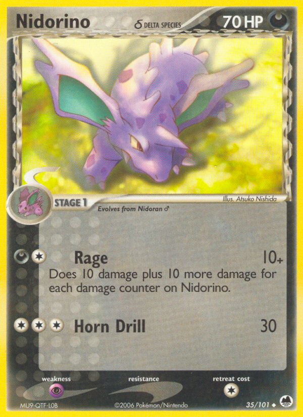 Nidorino (35/101) (Delta Species) [EX: Dragon Frontiers] | Eastridge Sports Cards & Games