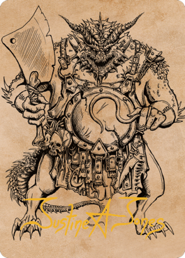 Thrakkus the Butcher Art Card (Gold-Stamped Signature) [Commander Legends: Battle for Baldur's Gate Art Series] | Eastridge Sports Cards & Games