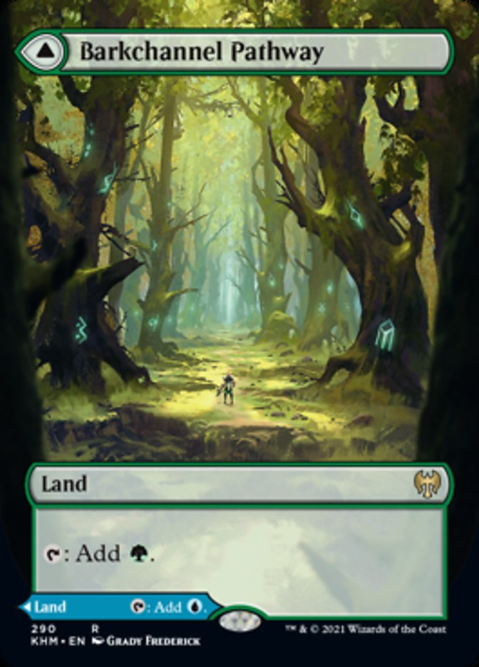 Barkchannel Pathway // Tidechannel Pathway (Borderless Alternate Art) [Kaldheim] | Eastridge Sports Cards & Games