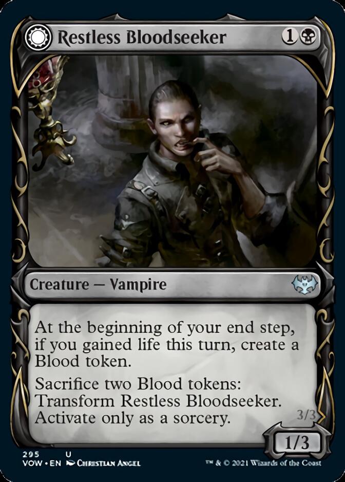 Restless Bloodseeker // Bloodsoaked Reveler (Showcase Fang Frame) [Innistrad: Crimson Vow] | Eastridge Sports Cards & Games