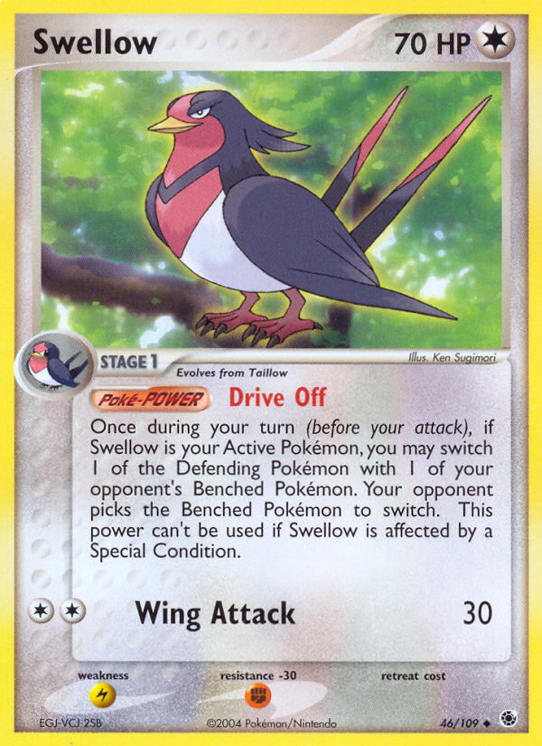 Swellow (46/109) [EX: Ruby & Sapphire] | Eastridge Sports Cards & Games