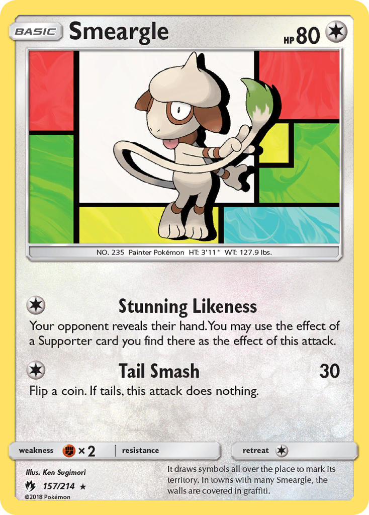Smeargle (157/214) [Sun & Moon: Lost Thunder] | Eastridge Sports Cards & Games