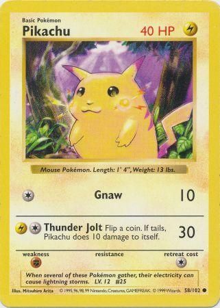 Pikachu (58/102) [Base Set Shadowless Unlimited] | Eastridge Sports Cards & Games