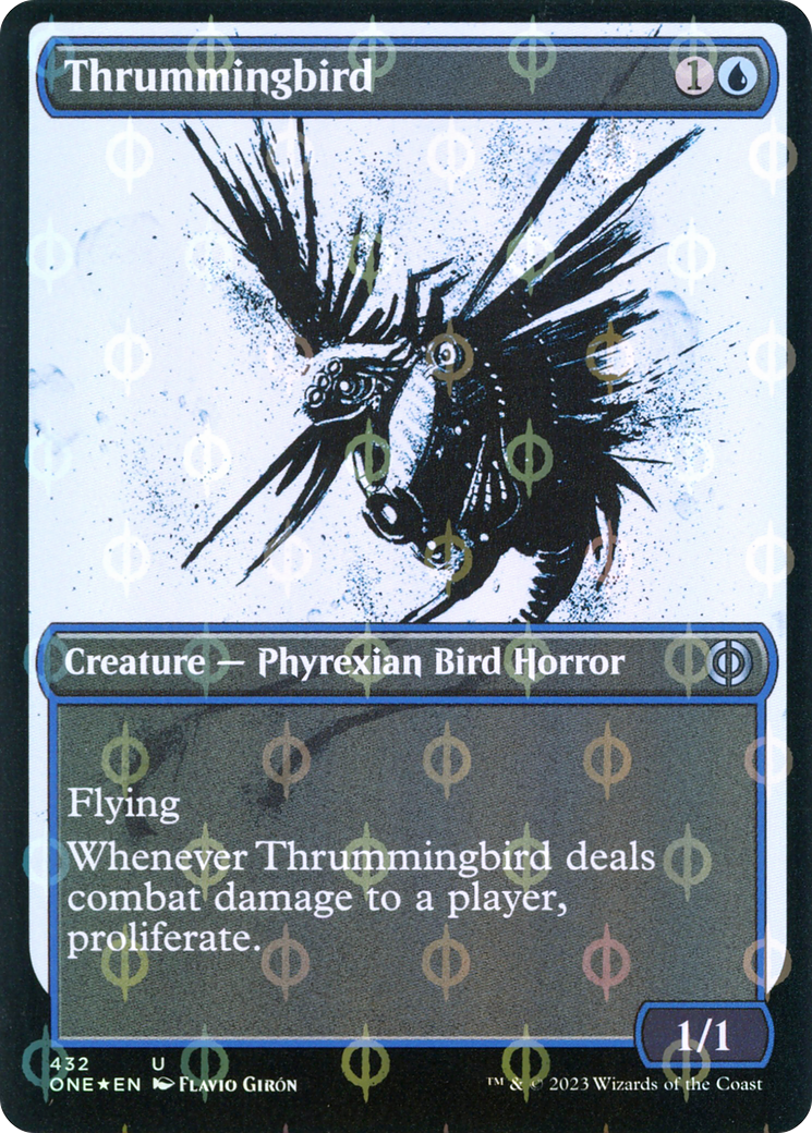 Thrummingbird (Showcase Ichor Step-and-Compleat Foil) [Phyrexia: All Will Be One] | Eastridge Sports Cards & Games