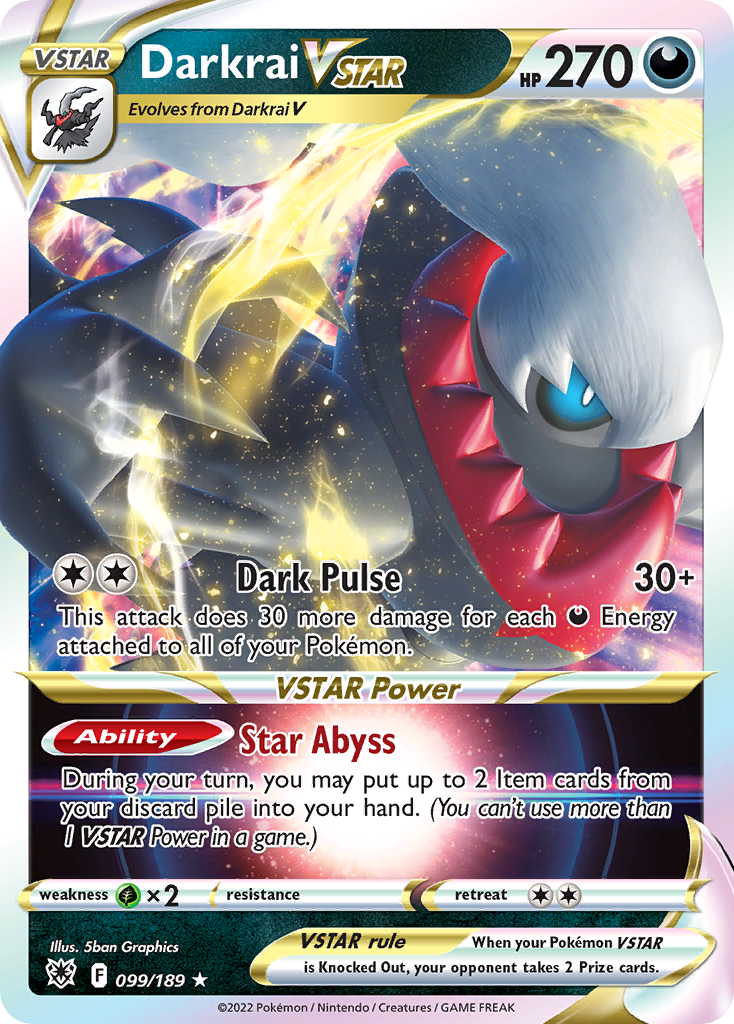 Darkrai VSTAR (099/189) (Jumbo Card) [Sword & Shield: Astral Radiance] | Eastridge Sports Cards & Games