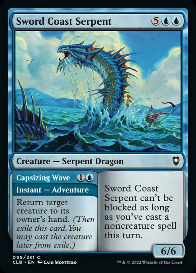 Sword Coast Serpent // Capsizing Wave [Commander Legends: Battle for Baldur's Gate] | Eastridge Sports Cards & Games