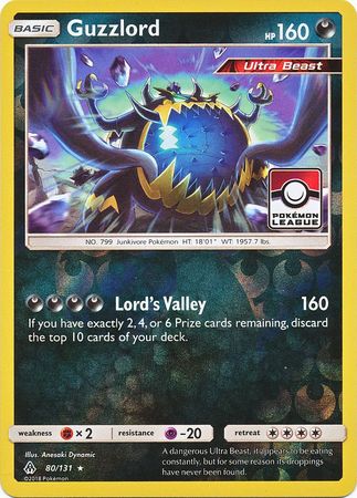 Guzzlord (80/131) (League Promo) [Sun & Moon: Forbidden Light] | Eastridge Sports Cards & Games