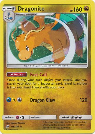 Dragonite (119/181) (Cosmos Holo) [Sun & Moon: Team Up] | Eastridge Sports Cards & Games