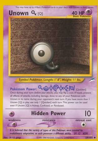 Unown [Q] (59/105) [Neo Destiny Unlimited] | Eastridge Sports Cards & Games