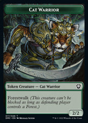 Saproling // Cat Warrior Double-sided Token [Dominaria United Tokens] | Eastridge Sports Cards & Games