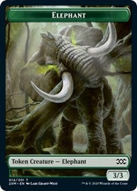 Elephant // Golem Double-sided Token [Double Masters Tokens] | Eastridge Sports Cards & Games