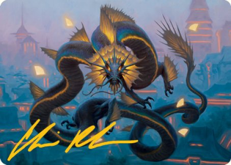 Ao, the Dawn Sky 1 Art Card (Gold-Stamped Signature) [Kamigawa: Neon Dynasty Art Series] | Eastridge Sports Cards & Games
