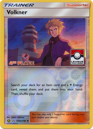 Volkner (135a/156) (League Challenge 4th Place) [Sun & Moon: Ultra Prism] | Eastridge Sports Cards & Games