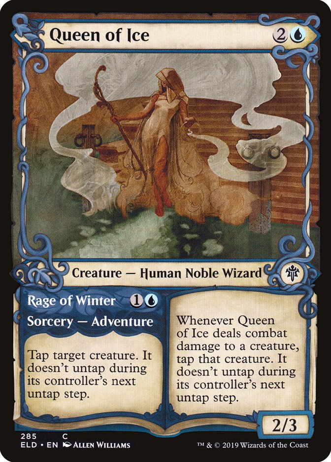 Queen of Ice // Rage of Winter (Showcase) [Throne of Eldraine] | Eastridge Sports Cards & Games