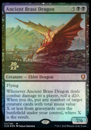 Ancient Brass Dragon [Commander Legends: Battle for Baldur's Gate Prerelease Promos] | Eastridge Sports Cards & Games