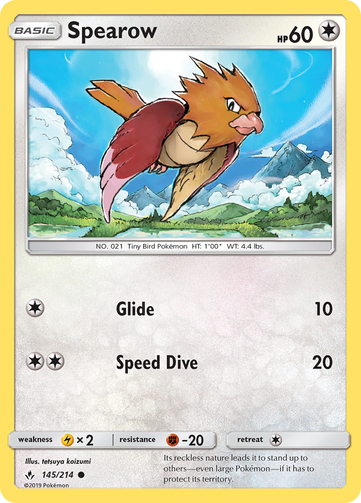 Spearow (145/214) [Sun & Moon: Unbroken Bonds] | Eastridge Sports Cards & Games