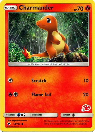 Charmander (18/147) (Charizard Stamp #1) [Battle Academy 2020] | Eastridge Sports Cards & Games