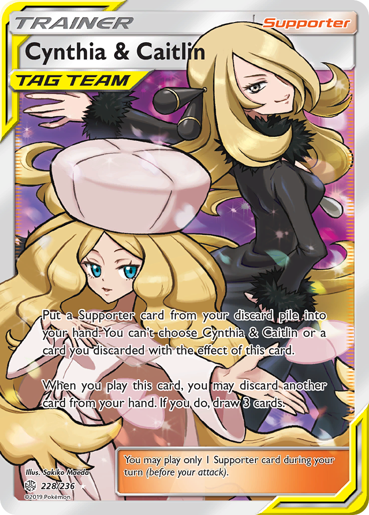 Cynthia & Caitlin (228/236) [Sun & Moon: Cosmic Eclipse] | Eastridge Sports Cards & Games