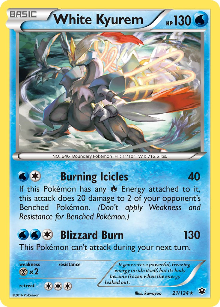 White Kyurem (21/124) (Theme Deck Exclusive) [XY: Fates Collide] | Eastridge Sports Cards & Games