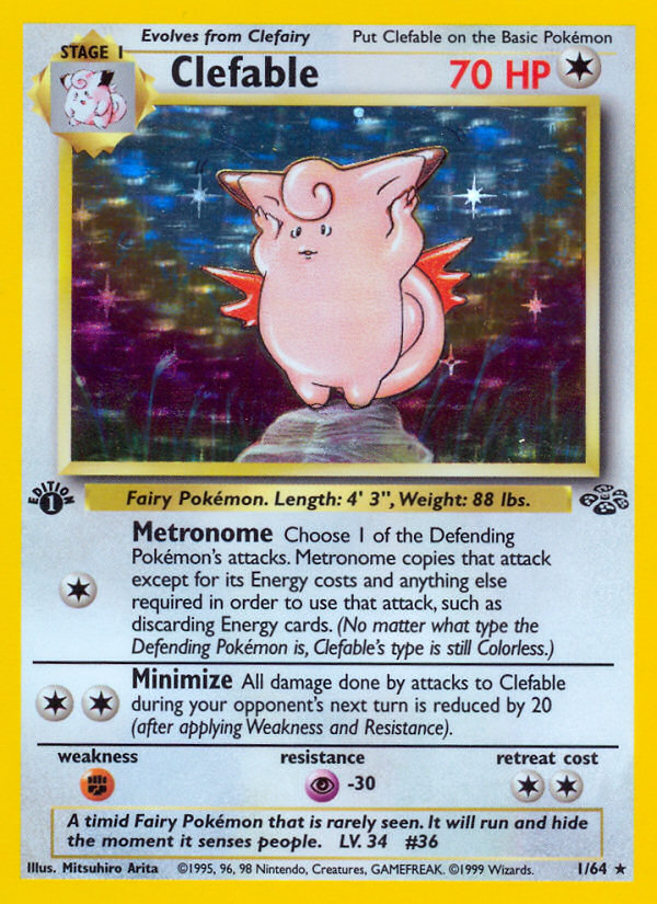 Clefable (1/64) [Jungle 1st Edition] | Eastridge Sports Cards & Games
