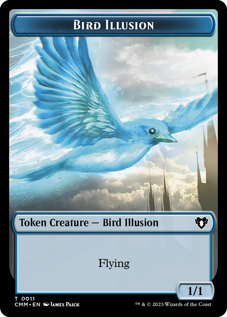 Bird // Bird Illusion Double-Sided Token [Commander Masters Tokens] | Eastridge Sports Cards & Games