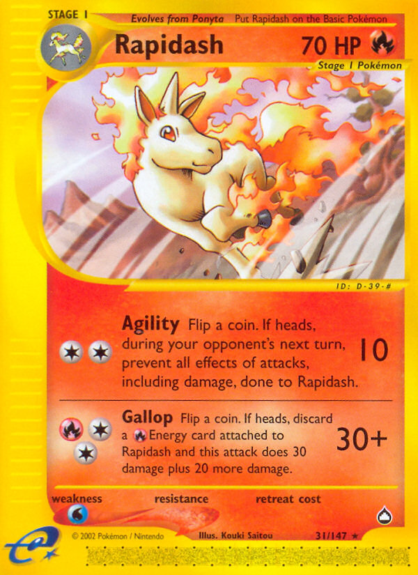 Rapidash (31/147) [Aquapolis] | Eastridge Sports Cards & Games