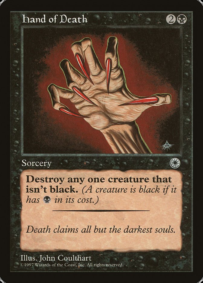 Hand of Death (With Creature Color Explanation) [Portal] | Eastridge Sports Cards & Games