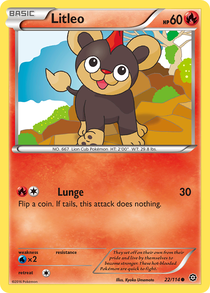 Litleo (22/114) [XY: Steam Siege] | Eastridge Sports Cards & Games