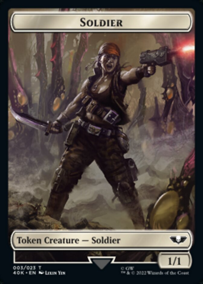 Soldier (003) // Sicarian Infiltrator Double-Sided Token [Universes Beyond: Warhammer 40,000 Tokens] | Eastridge Sports Cards & Games