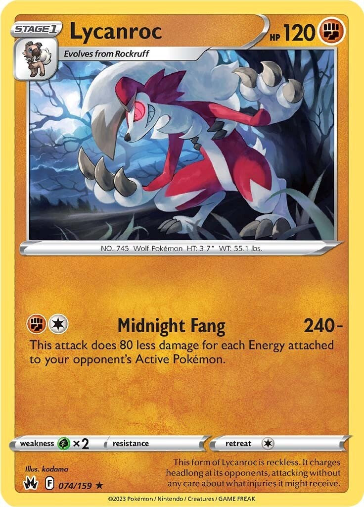 Lycanroc (074/159) [Sword & Shield: Crown Zenith] | Eastridge Sports Cards & Games