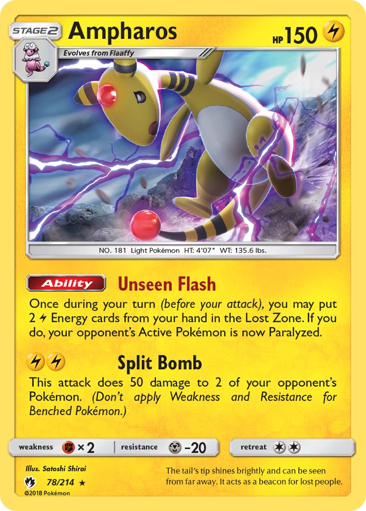 Ampharos (78/214) (Theme Deck Exclusive) [Sun & Moon: Lost Thunder] | Eastridge Sports Cards & Games