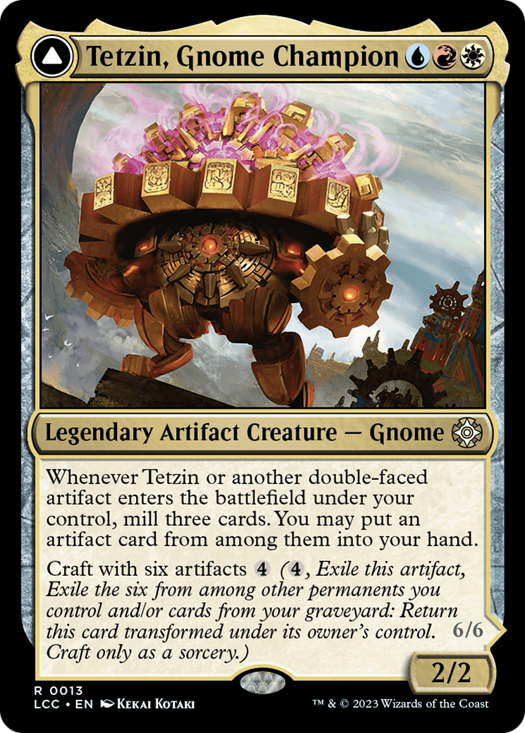 Tetzin, Gnome Champion // The Golden-Gear Colossus [The Lost Caverns of Ixalan Commander] | Eastridge Sports Cards & Games