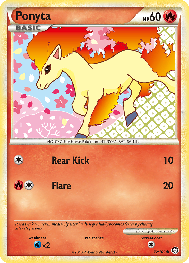 Ponyta (72/102) [HeartGold & SoulSilver: Triumphant] | Eastridge Sports Cards & Games