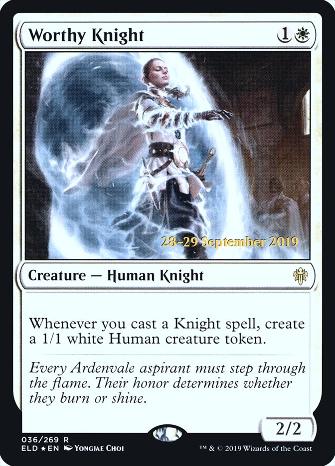 Worthy Knight  [Throne of Eldraine Prerelease Promos] | Eastridge Sports Cards & Games