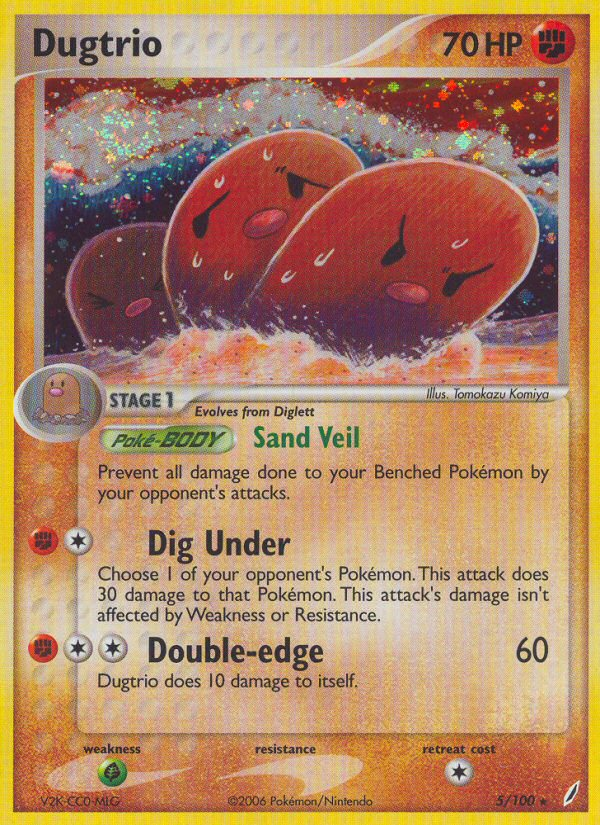 Dugtrio (5/100) [EX: Crystal Guardians] | Eastridge Sports Cards & Games