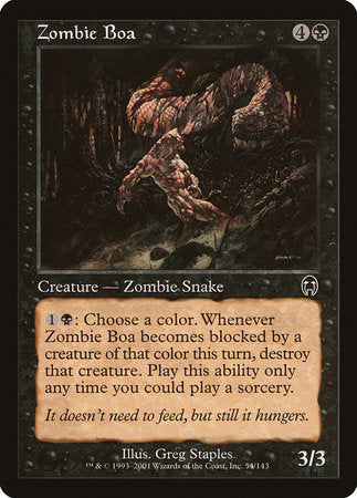 Zombie Boa [Apocalypse] | Eastridge Sports Cards & Games