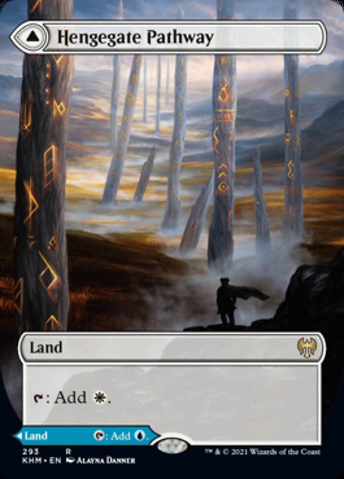 Hengegate Pathway // Mistgate Pathway (Borderless Alternate Art) [Kaldheim] | Eastridge Sports Cards & Games