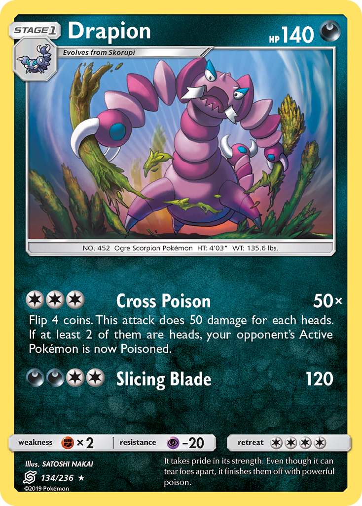 Drapion (134/236) [Sun & Moon: Unified Minds] | Eastridge Sports Cards & Games