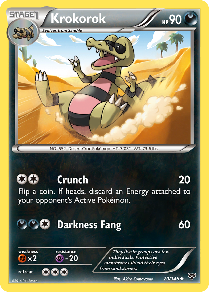 Krokorok (70/146) [XY: Base Set] | Eastridge Sports Cards & Games