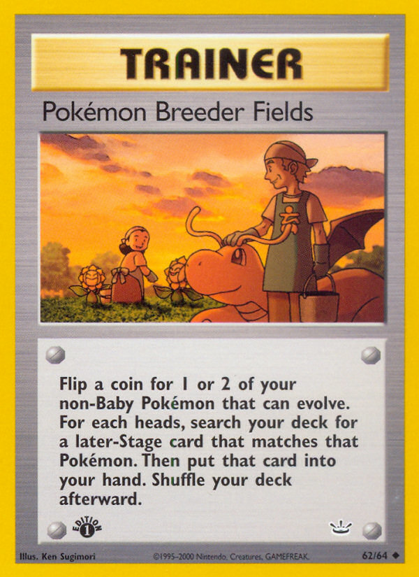 Pokemon Breeder Fields (62/64) [Neo Revelation 1st Edition] | Eastridge Sports Cards & Games