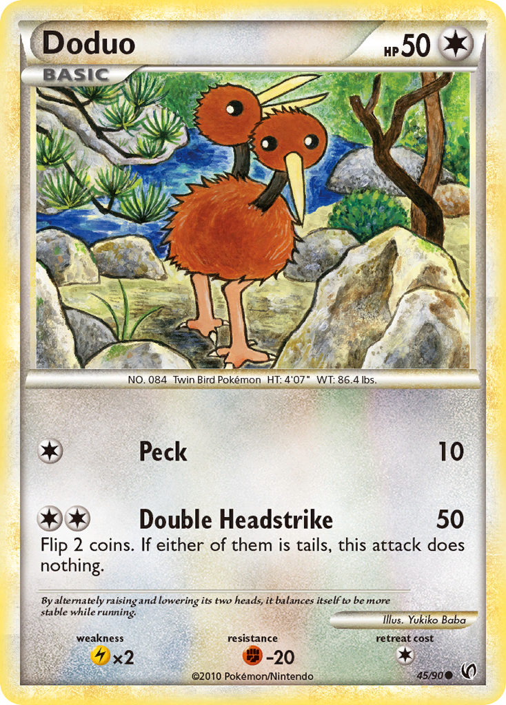Doduo (45/90) [HeartGold & SoulSilver: Undaunted] | Eastridge Sports Cards & Games