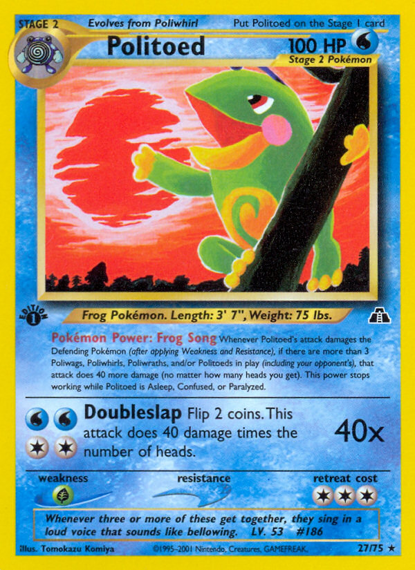 Politoed (27/75) [Neo Discovery 1st Edition] | Eastridge Sports Cards & Games